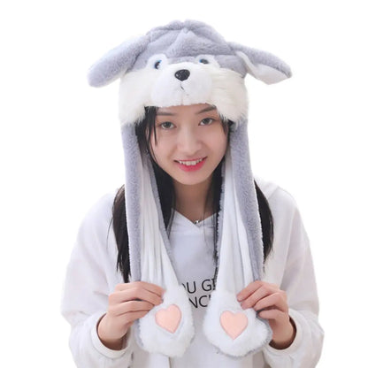 Cute Bunny Ears Hat Moving Rabbit Soft Jumping