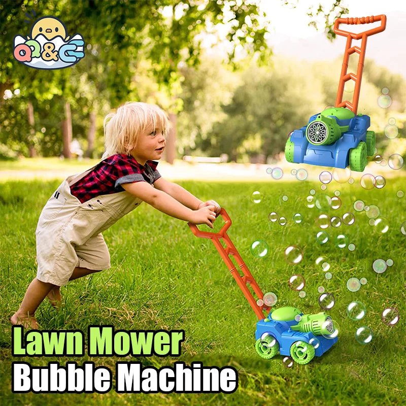 Automatic Lawn Mower Bubble Machine Weeder Soap Maker Blower Baby Activity Walker for Outdoor Kids Toys For Children Gift Boys