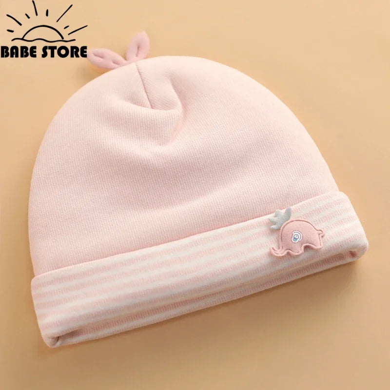 Baby Hats Newborn Beanie Winter Warm Thicker Cotton Soft Elastic