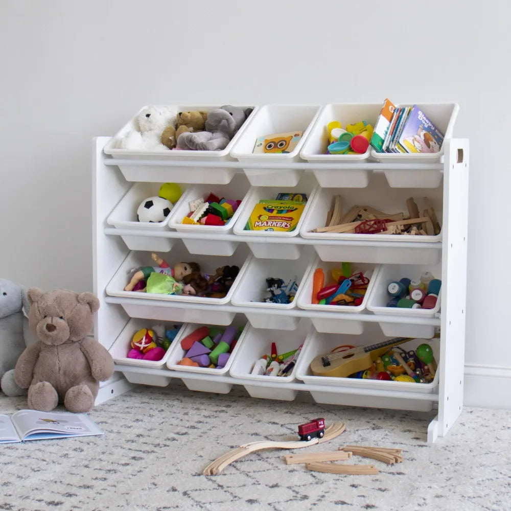 Kids Natural Wood Toy Storage Organizer