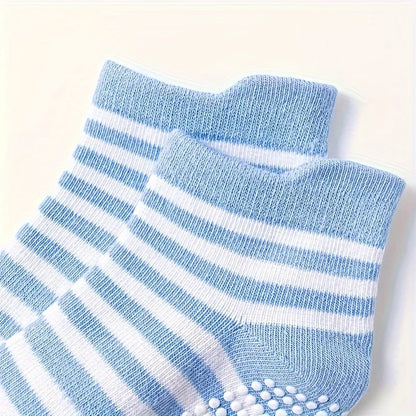 12 Pairs of Boys and Girls Non-Slip Cotton Socks