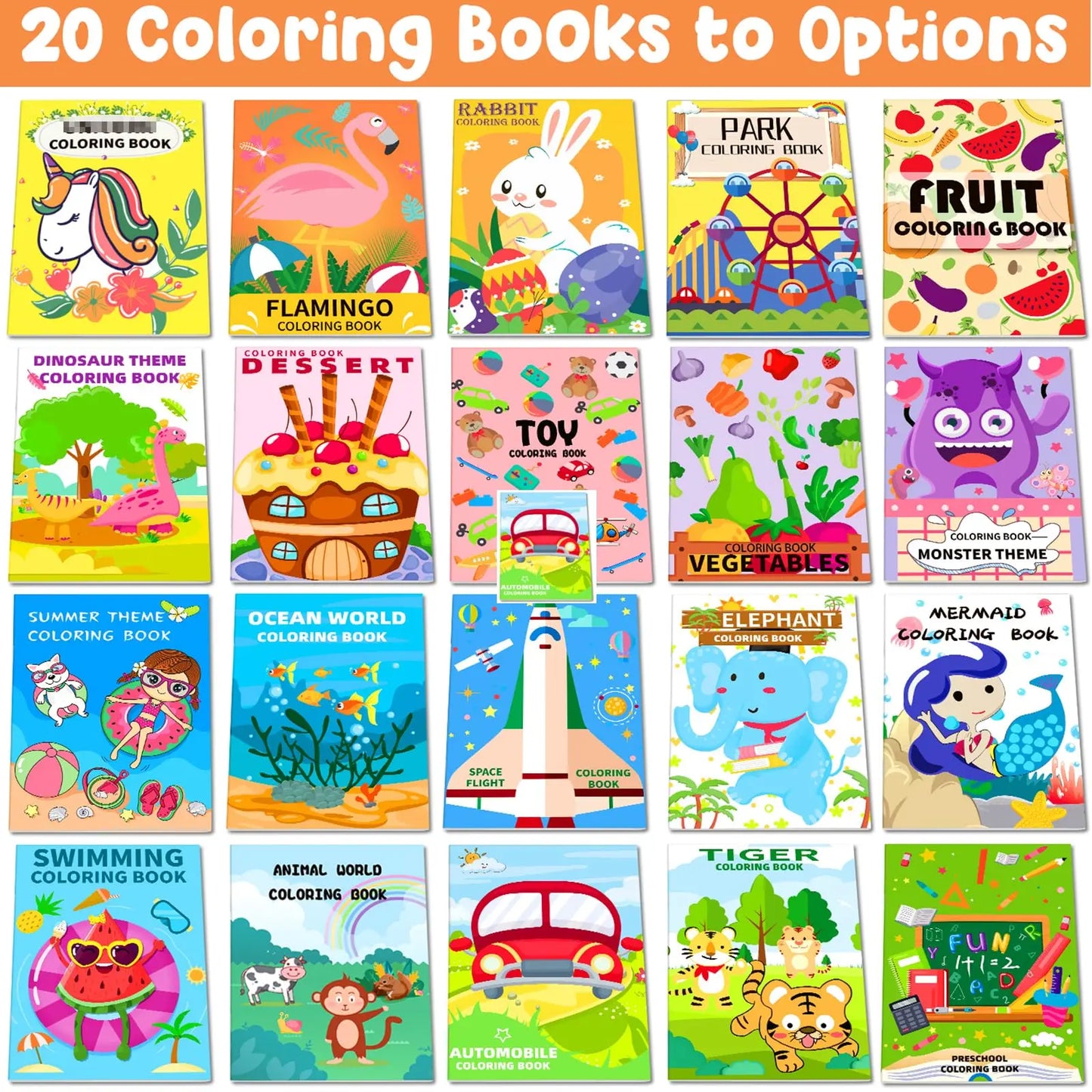 20 Pack Coloring Books For Kids