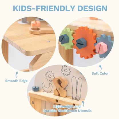 Large Wooden Workbench Toy Set