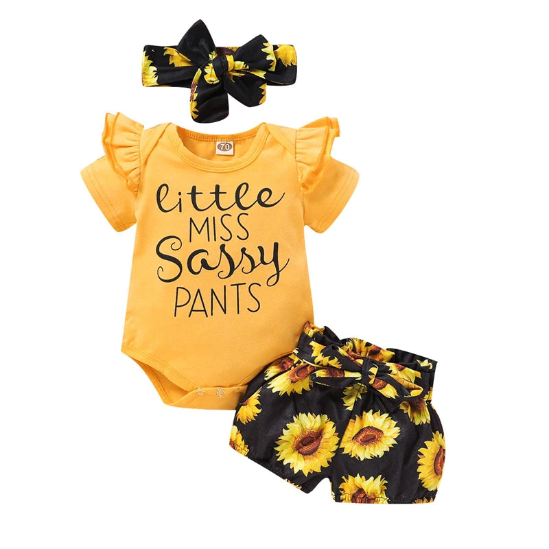 Baby Girls 3PCS Infant Toddler Clothes