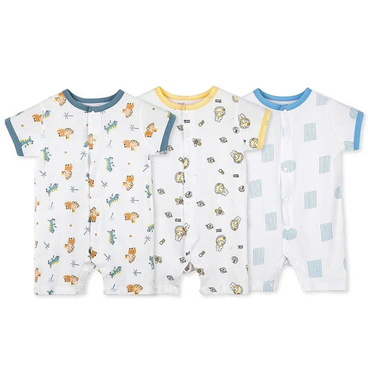 3pcs Baby Short-Sleeve Rompers