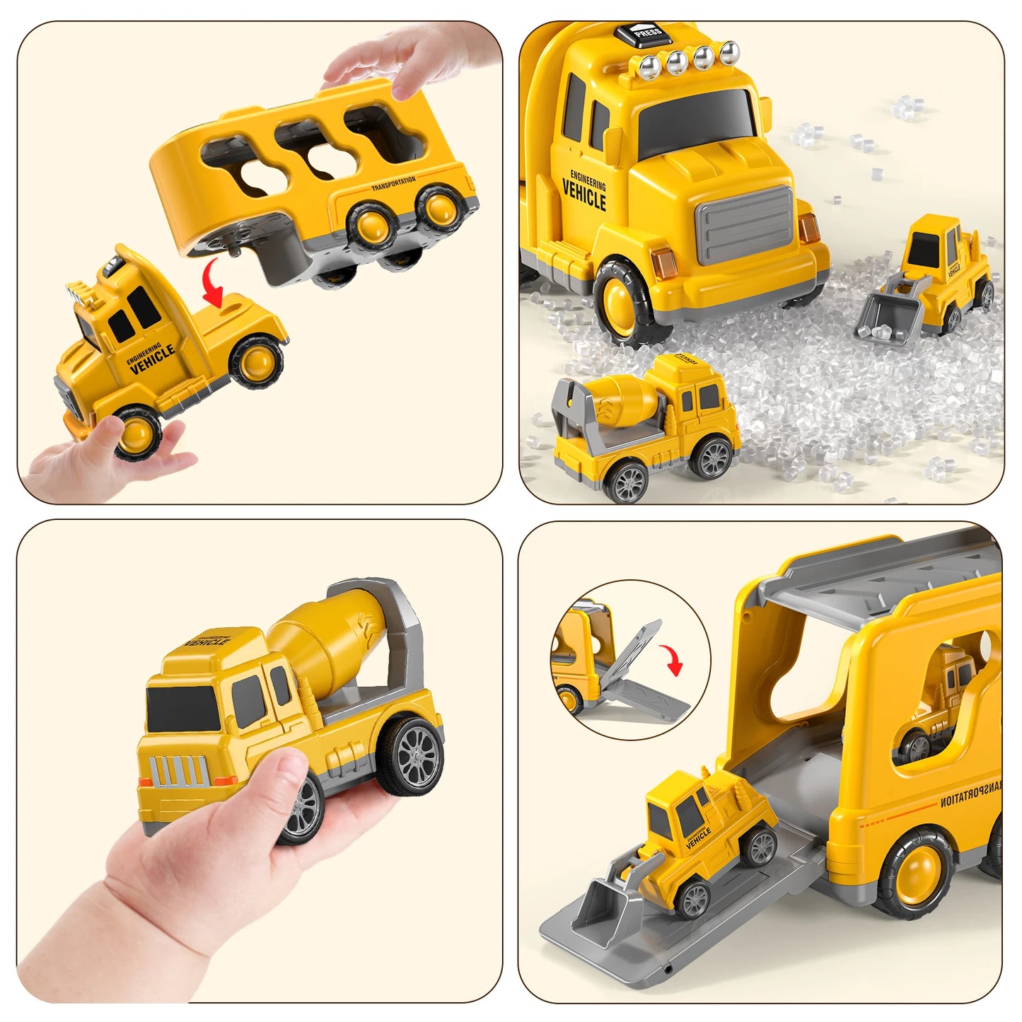 5 In 1 Construction Vehicles Toy