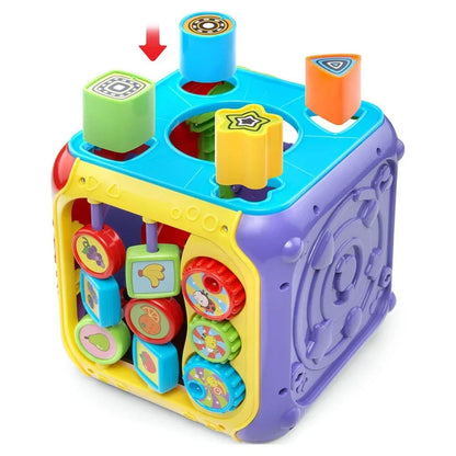 Sort and Discover Activity Cube, Learning Toy for Baby Toddler