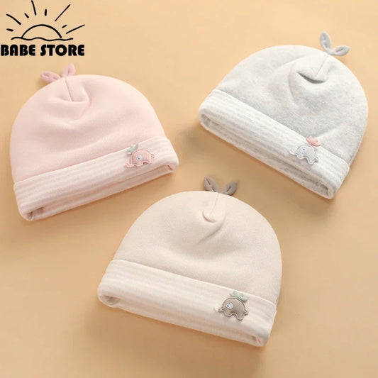 Baby Hats Newborn Beanie Winter Warm Thicker Cotton Soft Elastic