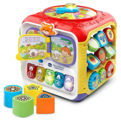 Sort and Discover Activity Cube, Learning Toy for Baby Toddler