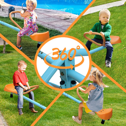 Outdoor Kids Spinning Seesaw Sit