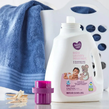 Gentle Baby Laundry Detergent Stain Lifting Original Scent 64 Loads 100 fl oz Hypoallergenic Dermatologist Tested Safe All