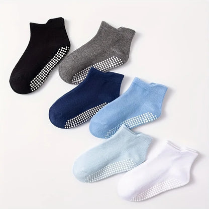 12 Pairs of Boys and Girls Non-Slip Cotton Socks