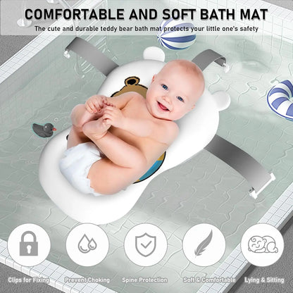 Basket Tub Non-Slip Foldable Folding Bathtub with Cushion Support for Shower